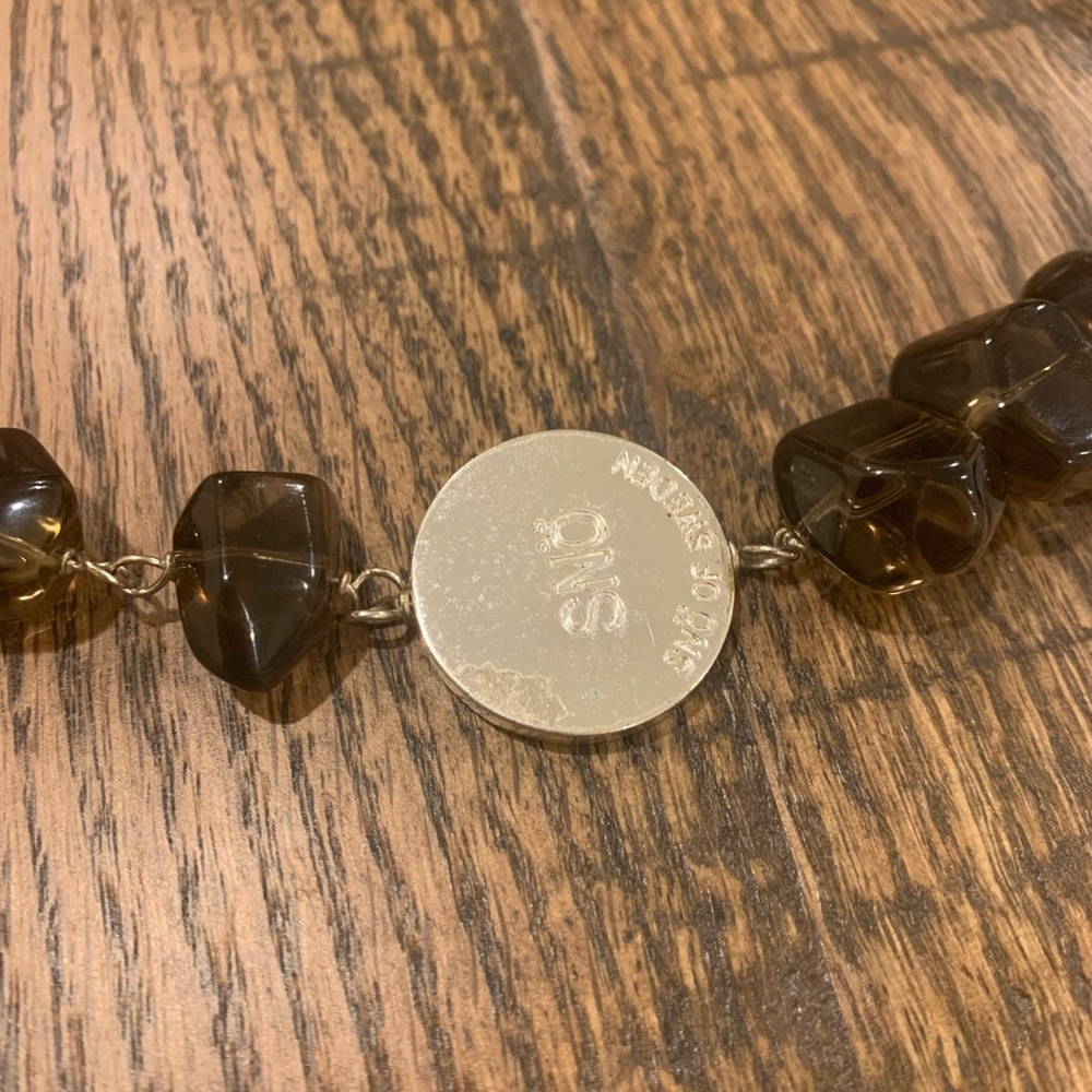 Sno of Sweden Topaz / Faux Pearl Choker Necklace